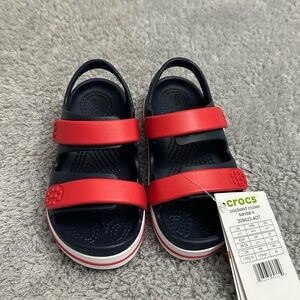 CROCS Kids' Navy and Red Sandals